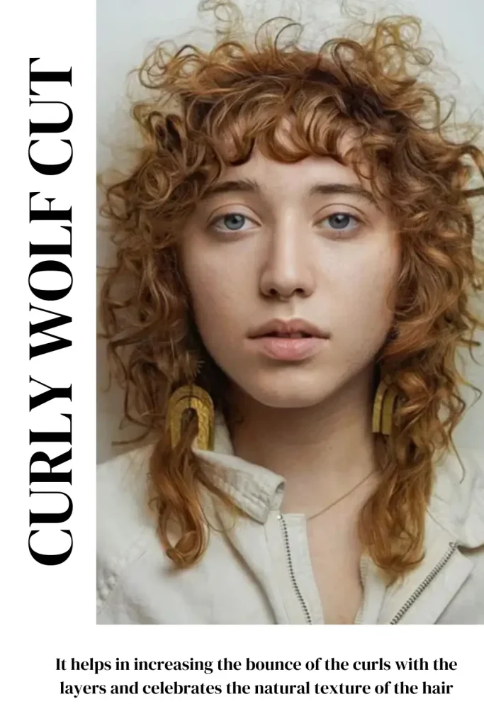 Curly Wolf Cut women