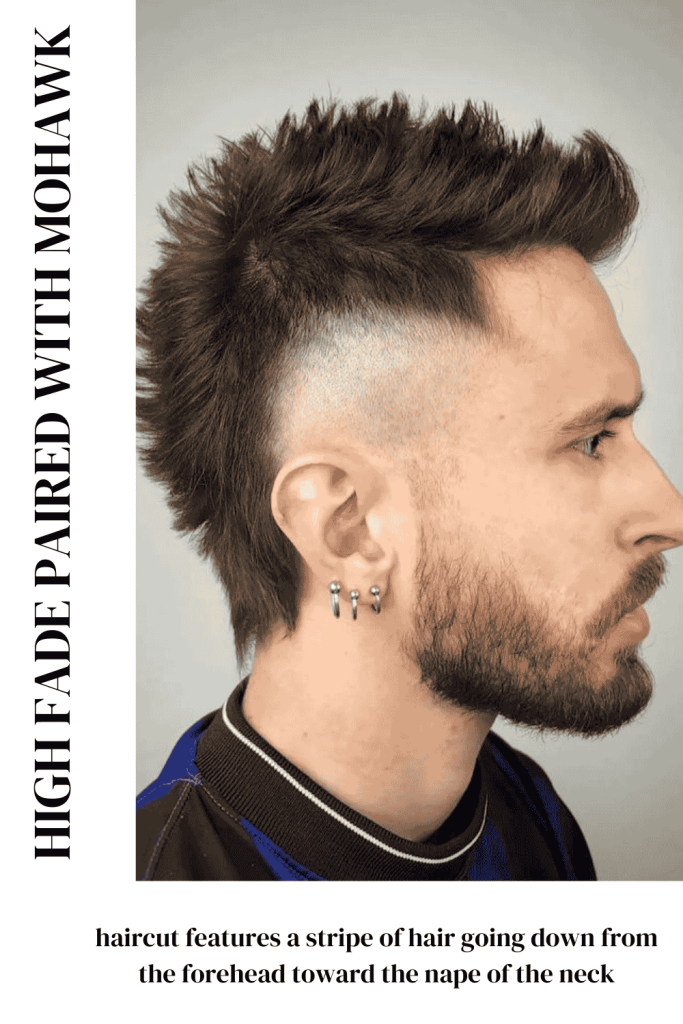 High Fade Paired With Mohawk