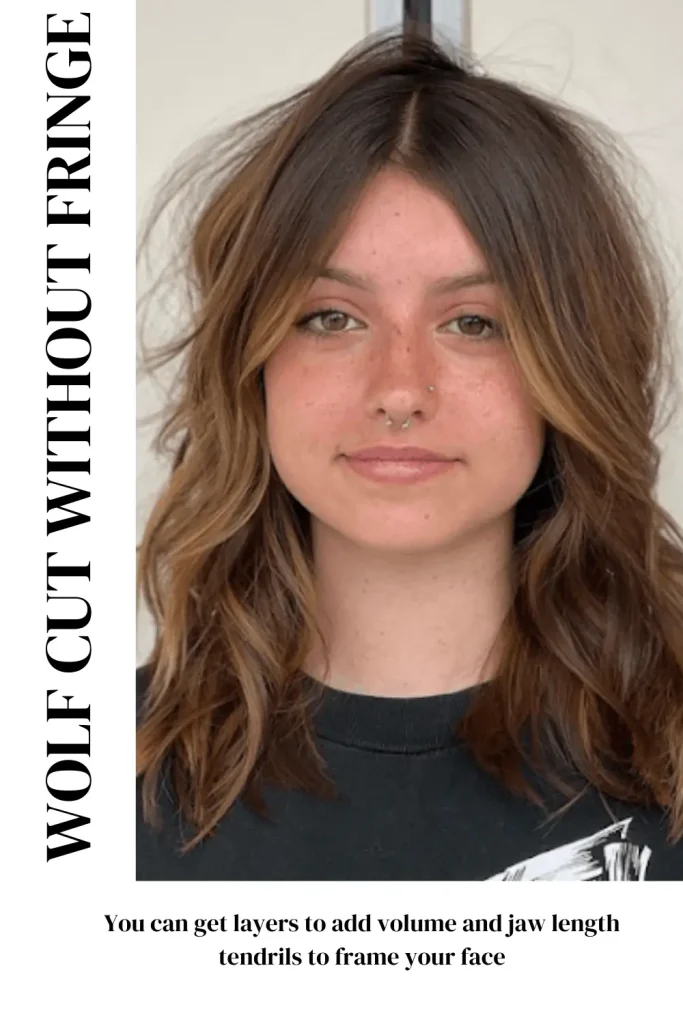 Wolf Cut Without Fringe