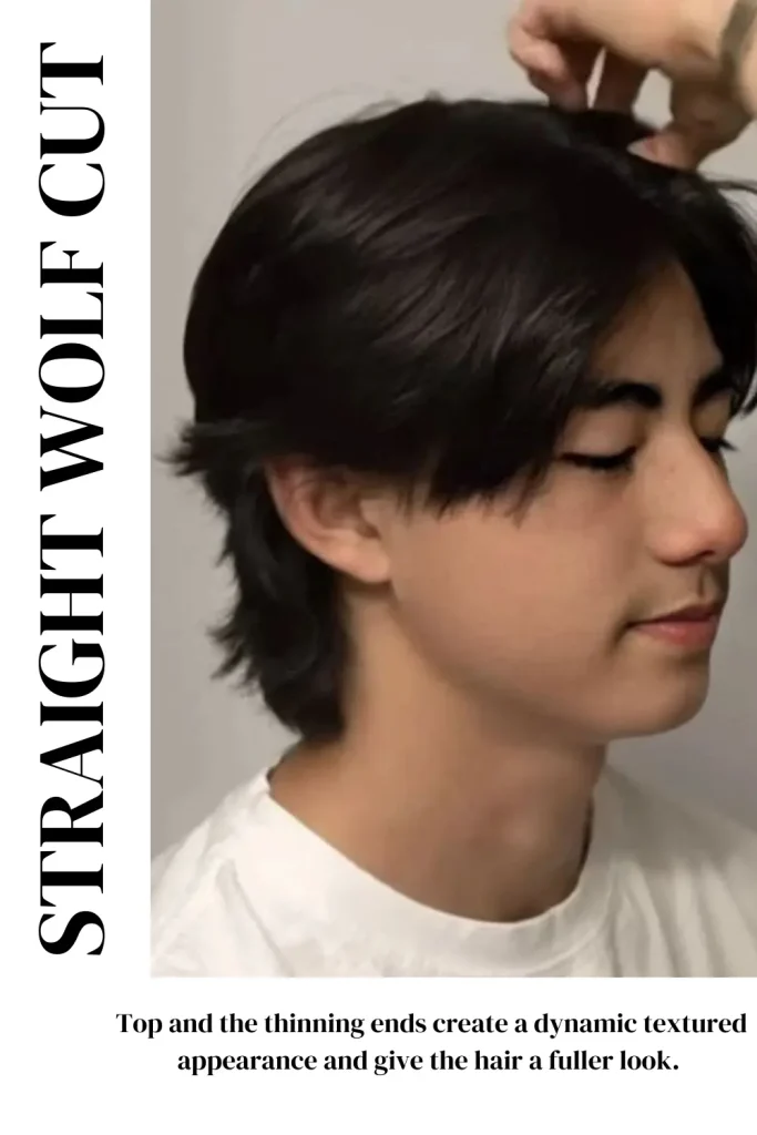 straight wolf cut