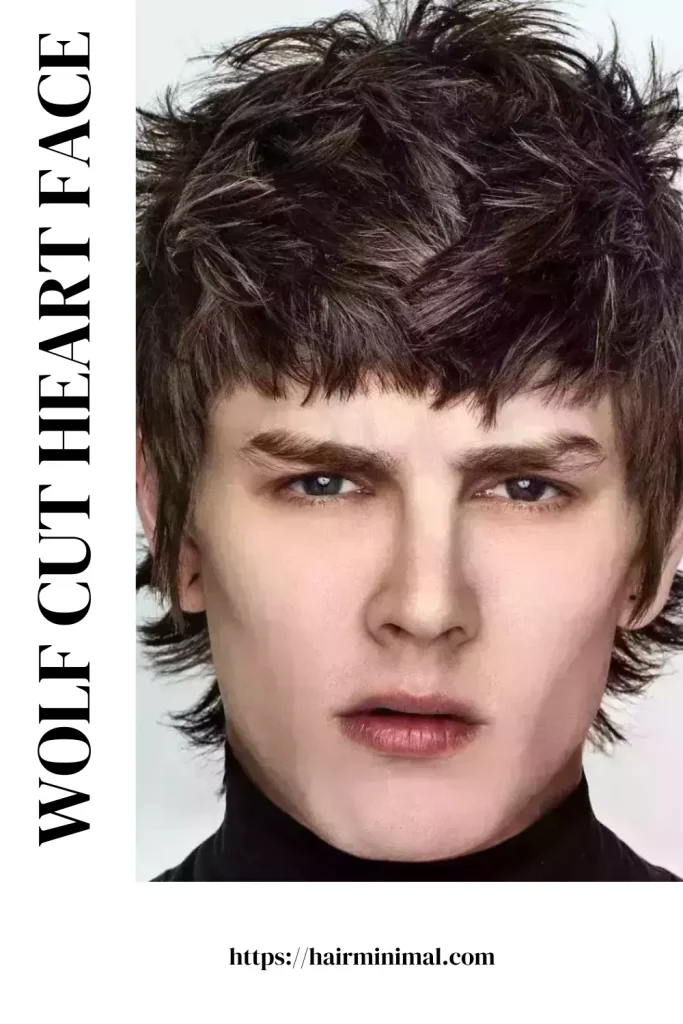 wolf cut heart face men