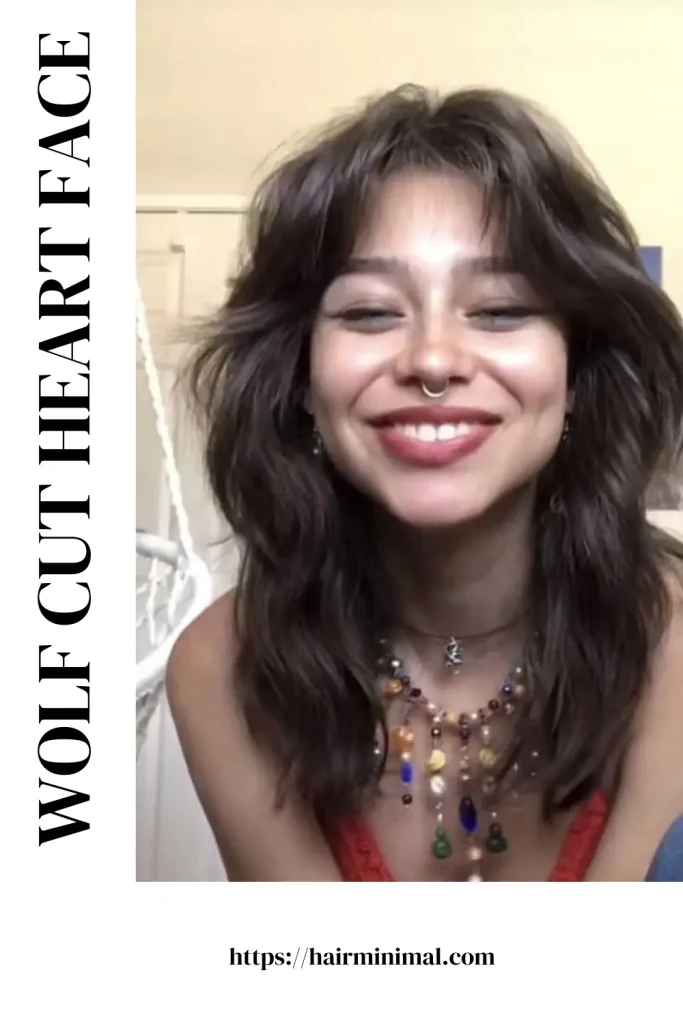 wolf cut heart face women