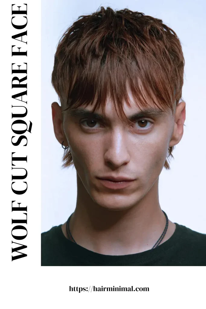 wolf cut square face male
