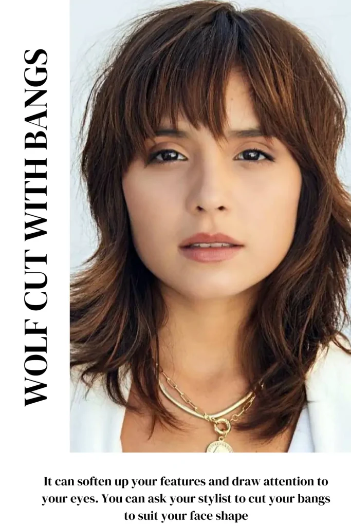 wolf cut with bangs