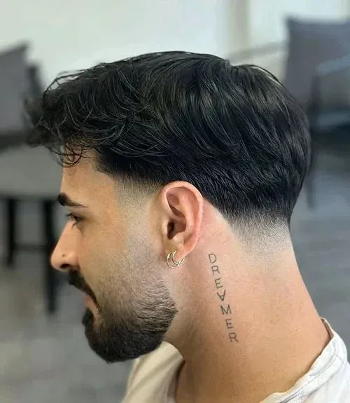 High Taper Fade Straight Hair