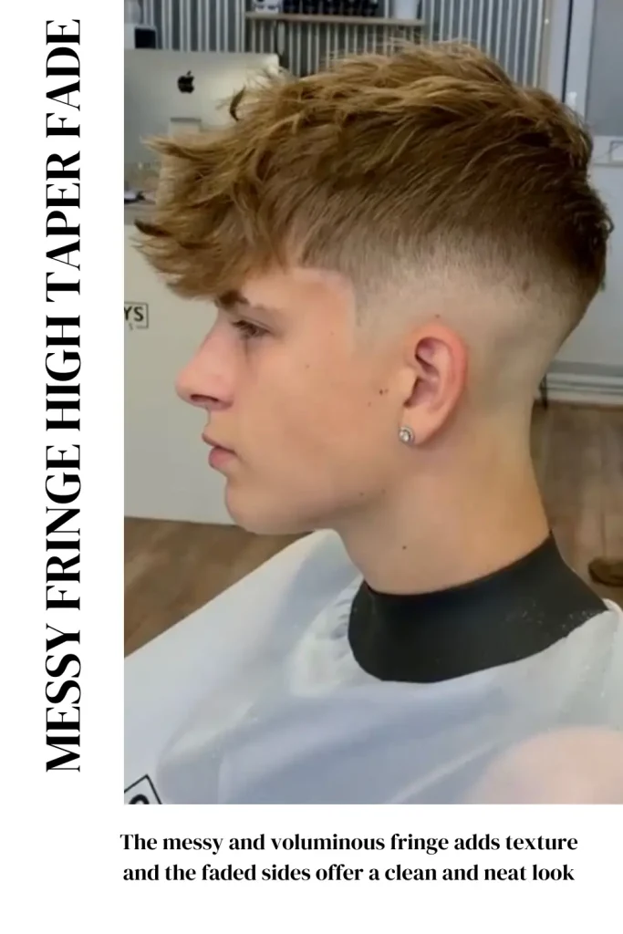 High Taper Fade with Messy Fringe