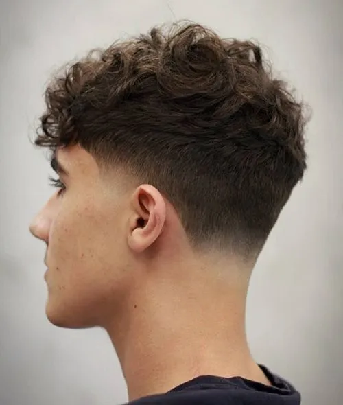 Low Taper Fade Curly hair