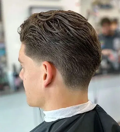 Low Taper Fade Straight hair