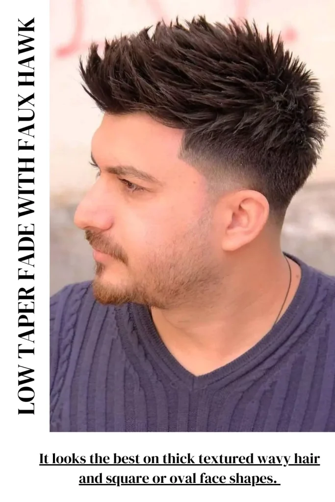 Low Taper Fade with Faux Hawk