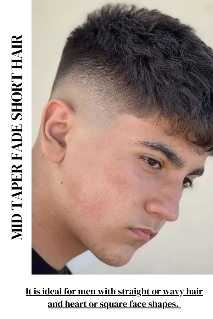Mid Taper Fade Short Hair