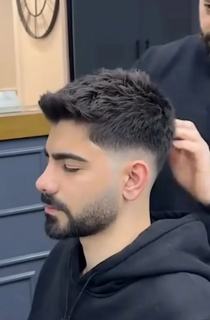 Mid Taper Fade With Beard