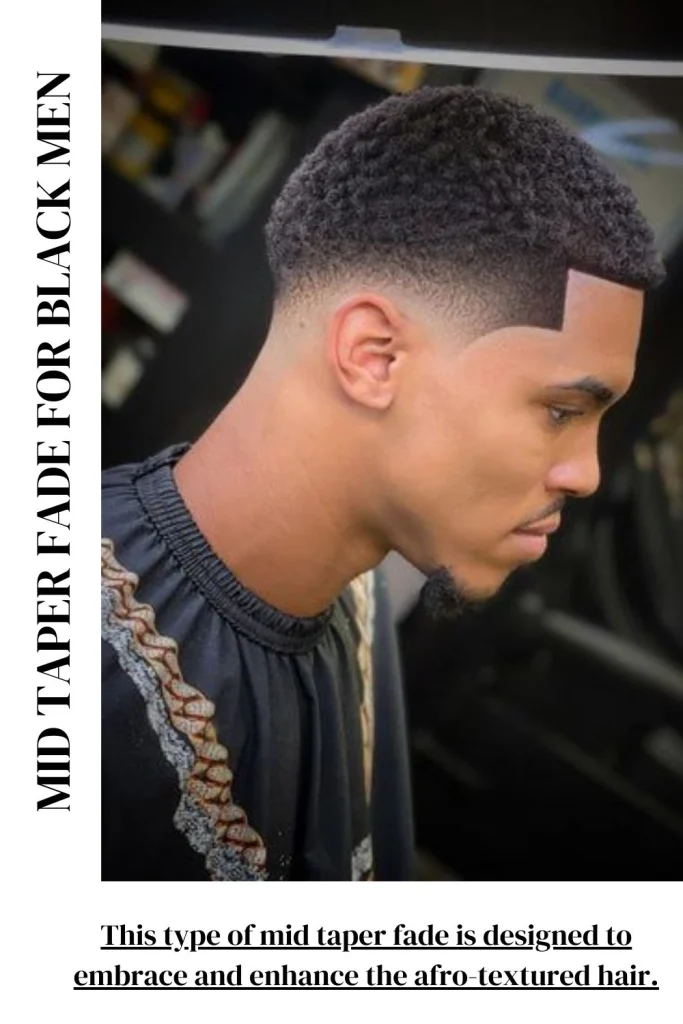 Mid Taper Fade for Black Men