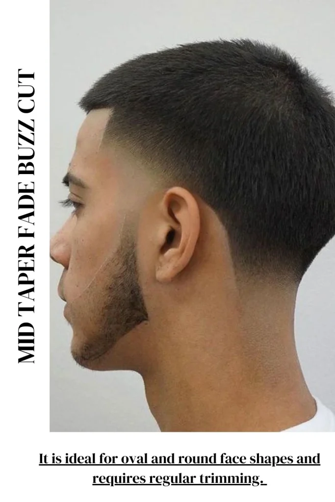 Mid Taper Fade with Buzz Cut