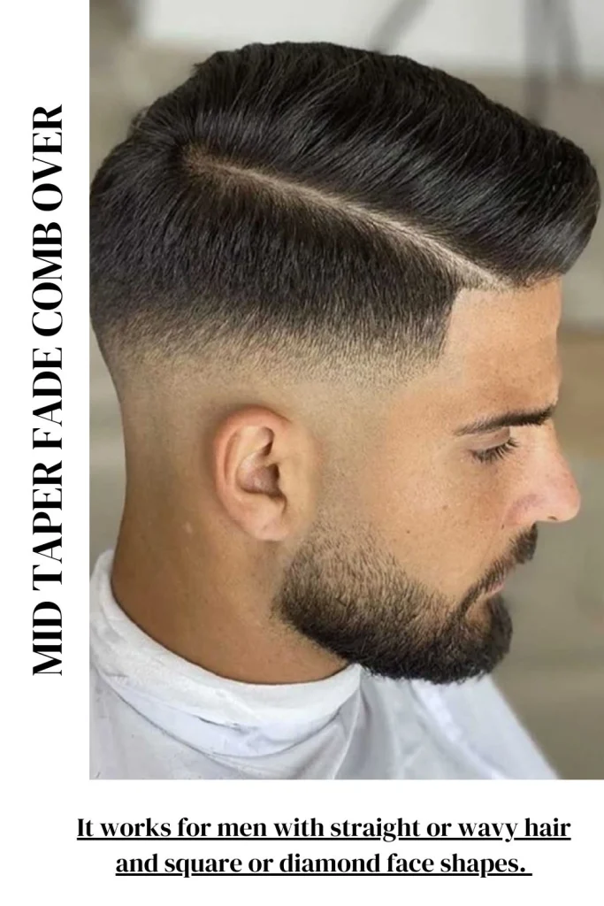 Mid Taper Fade with Comb Over