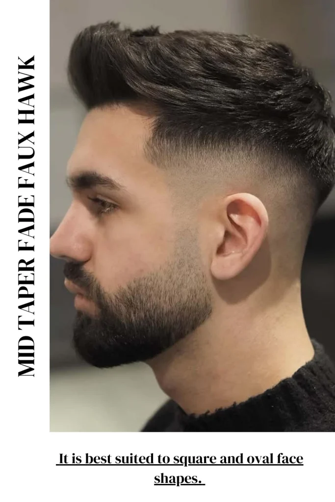 Mid Taper Fade with Faux Hawk