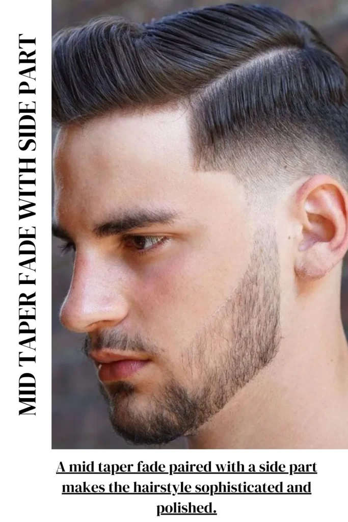 Mid Taper Fade with Side Part