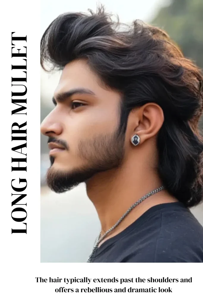 Modern mullet long hair
