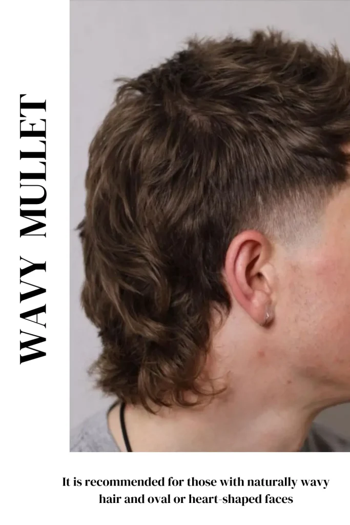 Mullet Haircut Men Wavy Hair