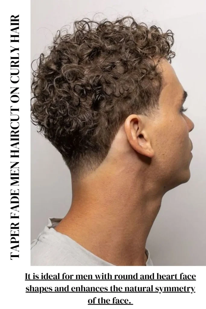 Taper Fade Men Haircut on Curly Hair