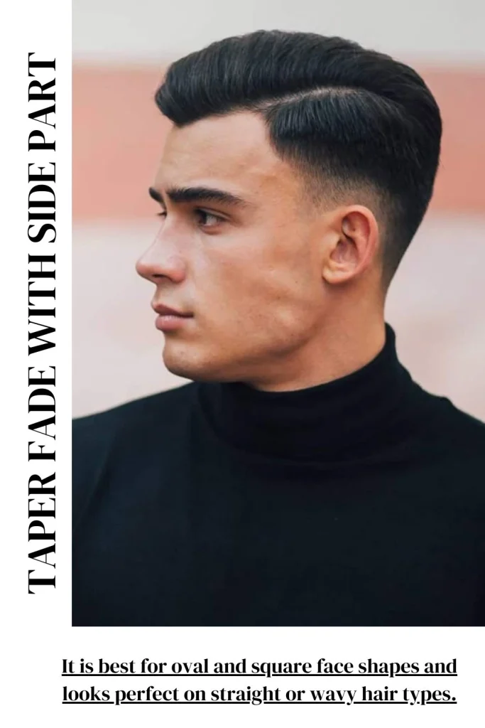Taper Fade with Side Part