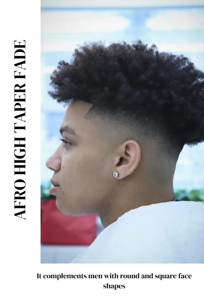 afro high taper fade