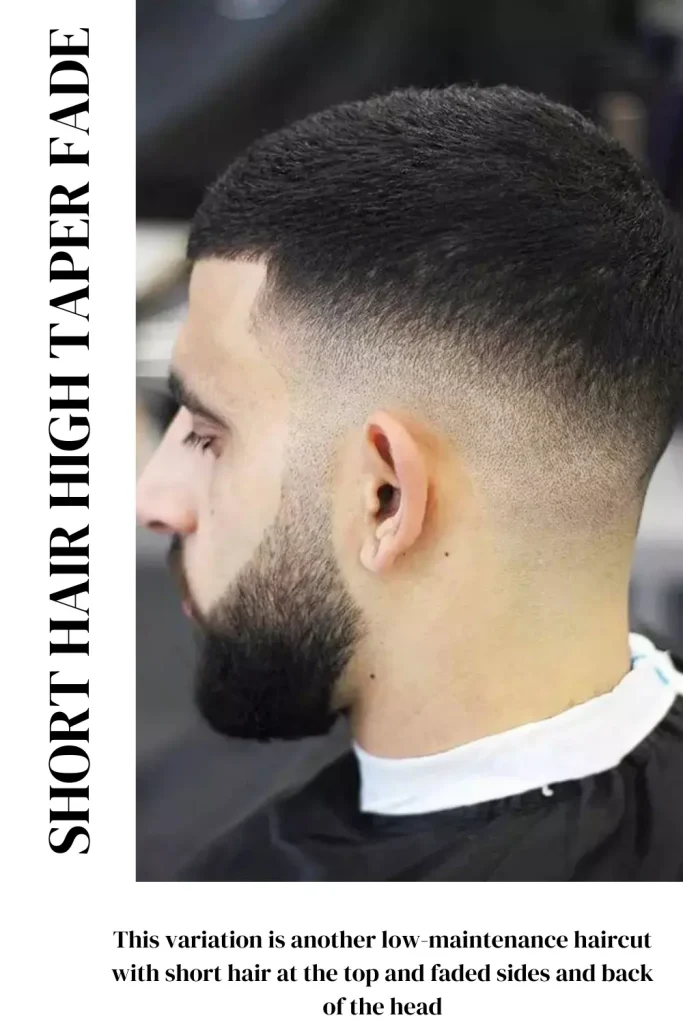 short hair high taper fade