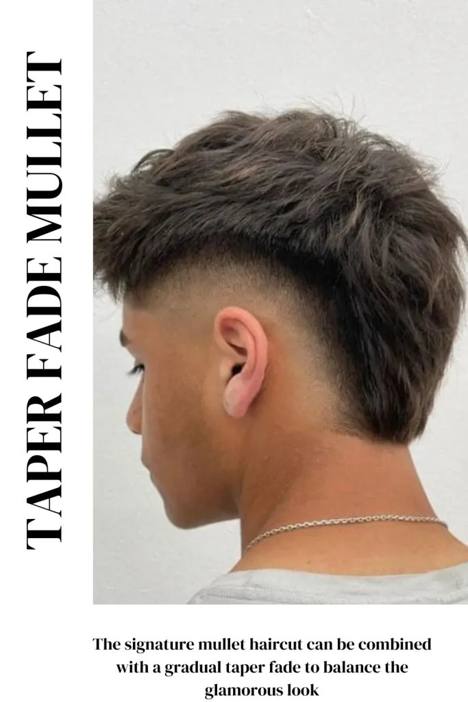 taper fade mullet men