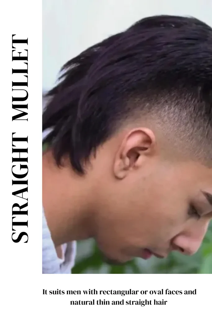 trending mullet straight hair