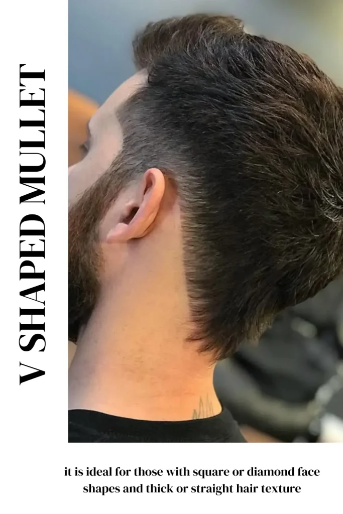 v shaped mullet