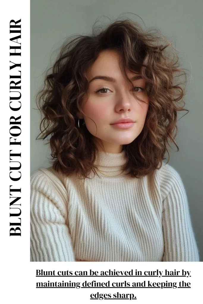 Blunt Cut for Curly Hair