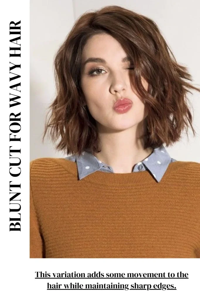 Blunt Cut for Wavy Hair