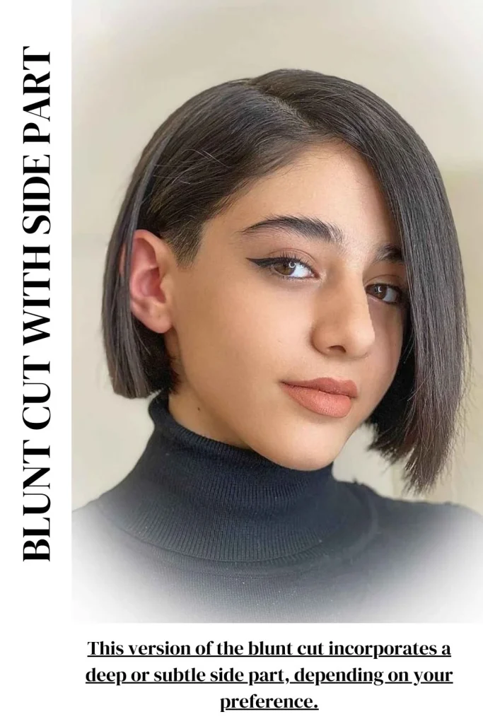 Blunt Cut with Side Part