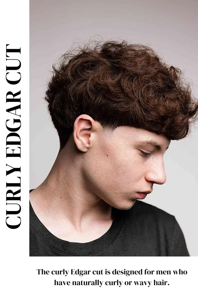 Curly Edgar Cut 