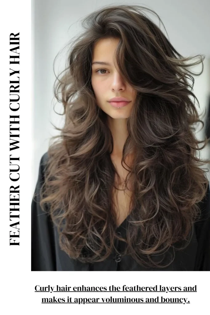 Feather Cut with Curly Hair