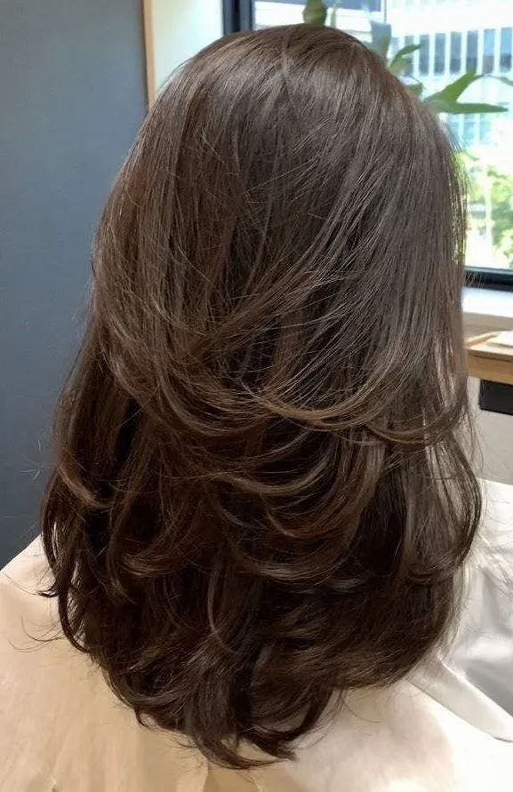 Feather Hair Cut for long hair