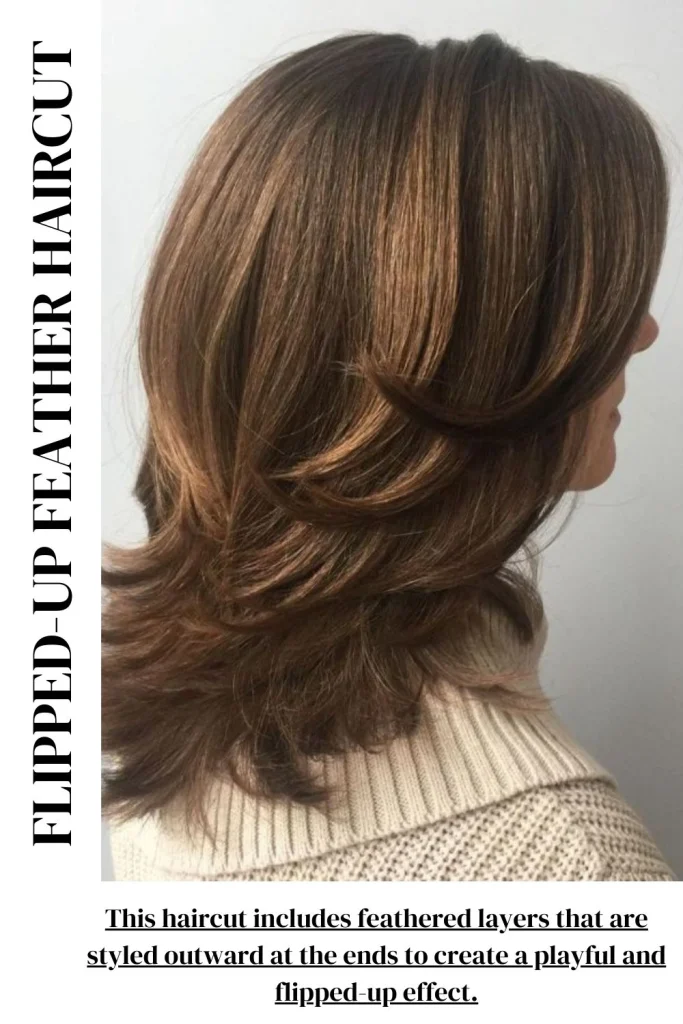 Flipped-Up Feather Haircut