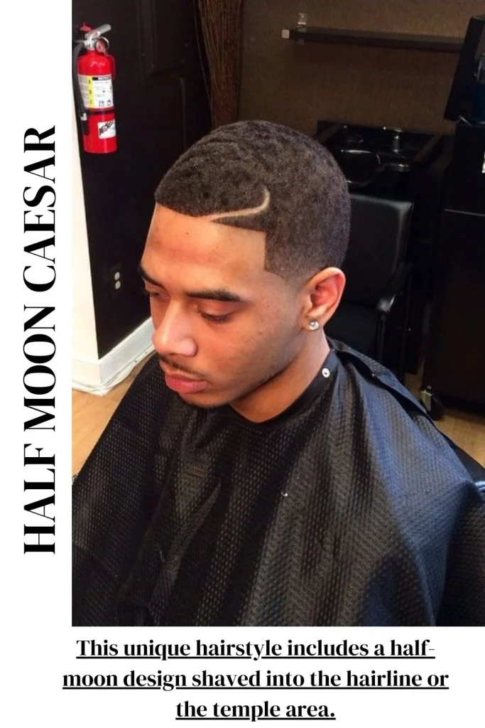 Half Moon Caesar cut