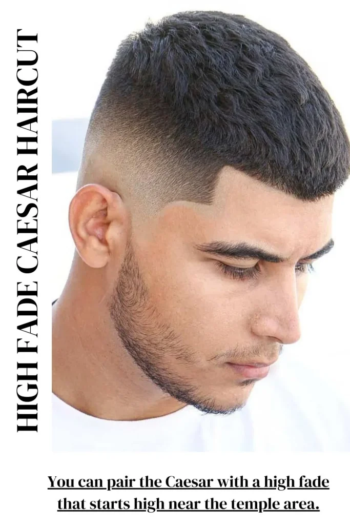 High Fade Caesar Haircut