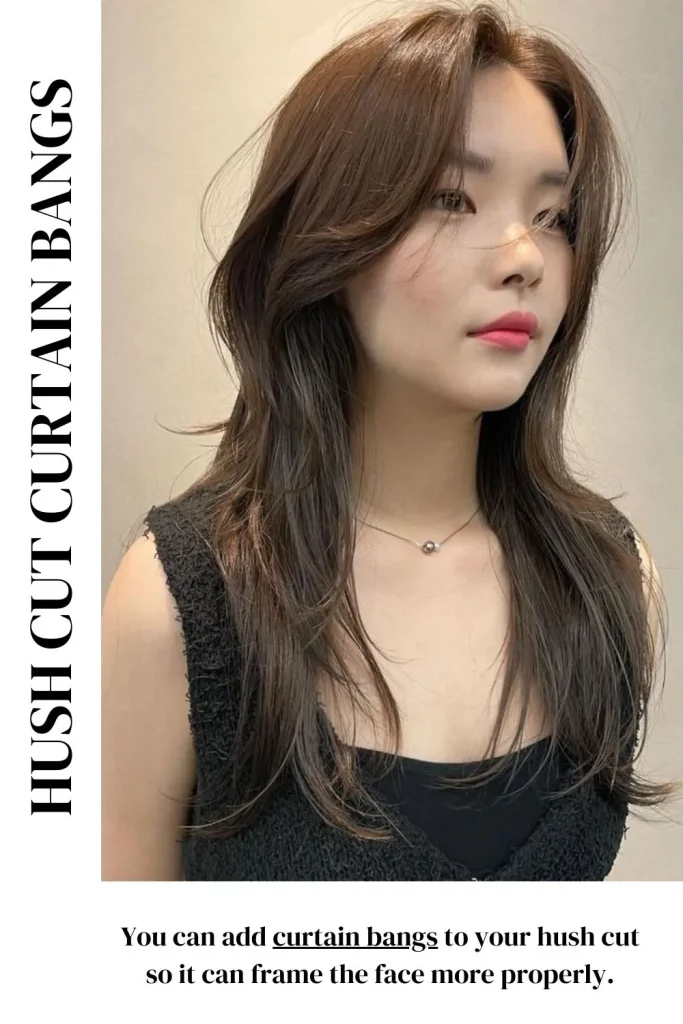 Hush Cut with Curtain Bangs 