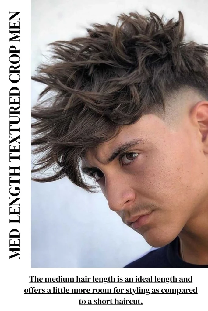 Med-Length Textured Crop Men