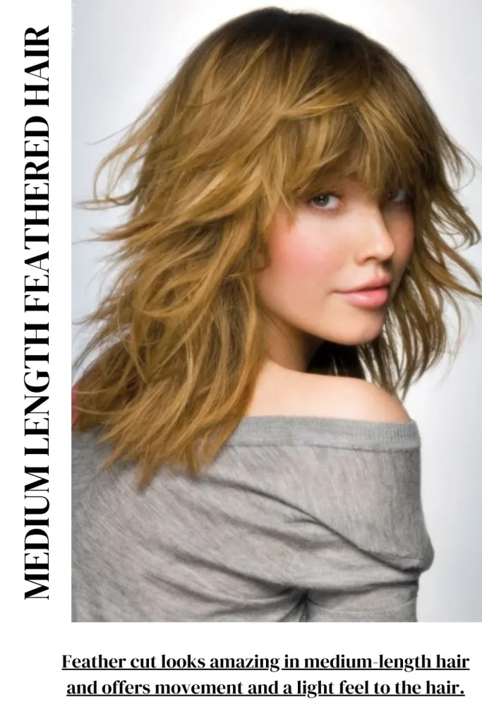 Medium Length Feathered Hair