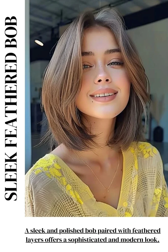 Sleek Feathered Bob