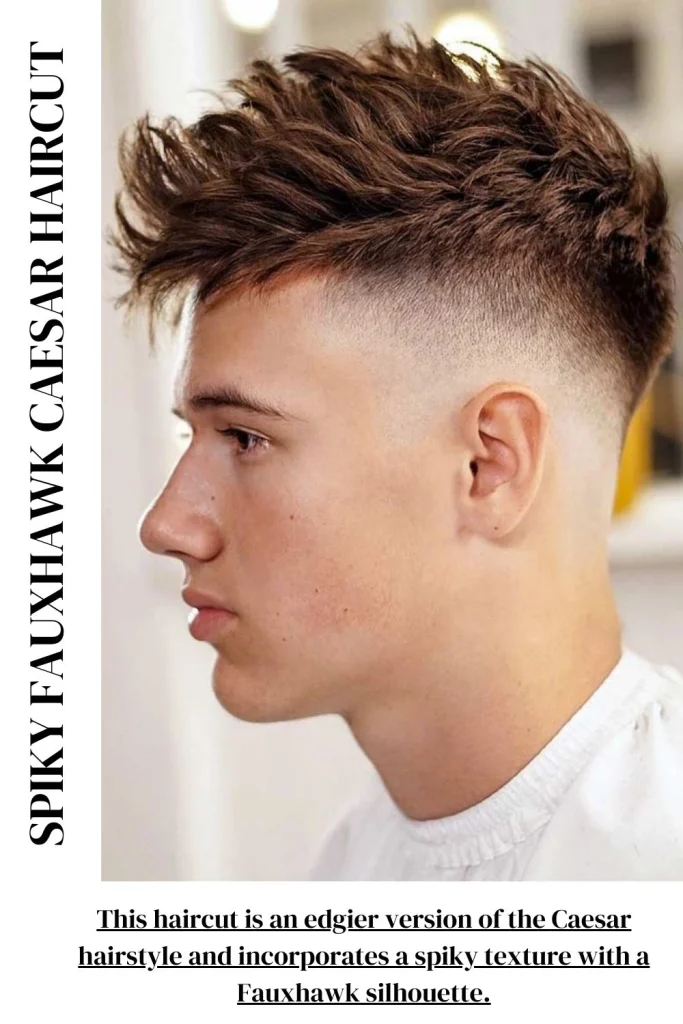 Spiky Fauxhawk Caesar Haircut