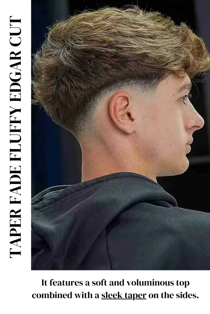 Taper Fade Fluffy Edgar Cut