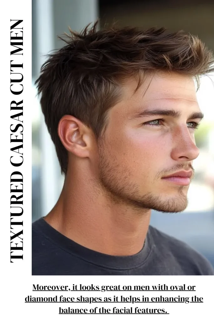 Textured Caesar Cut Men