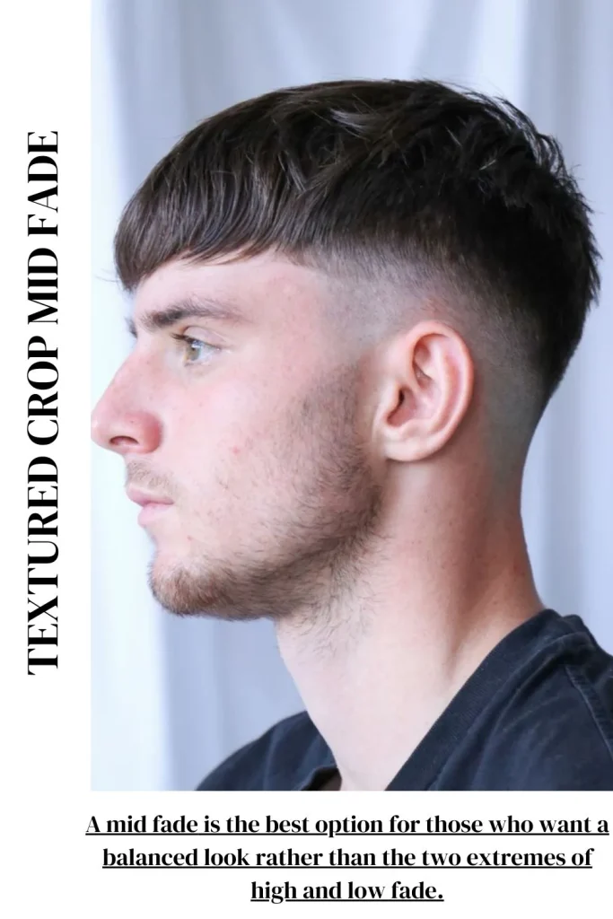 Textured Crop Mid Fade