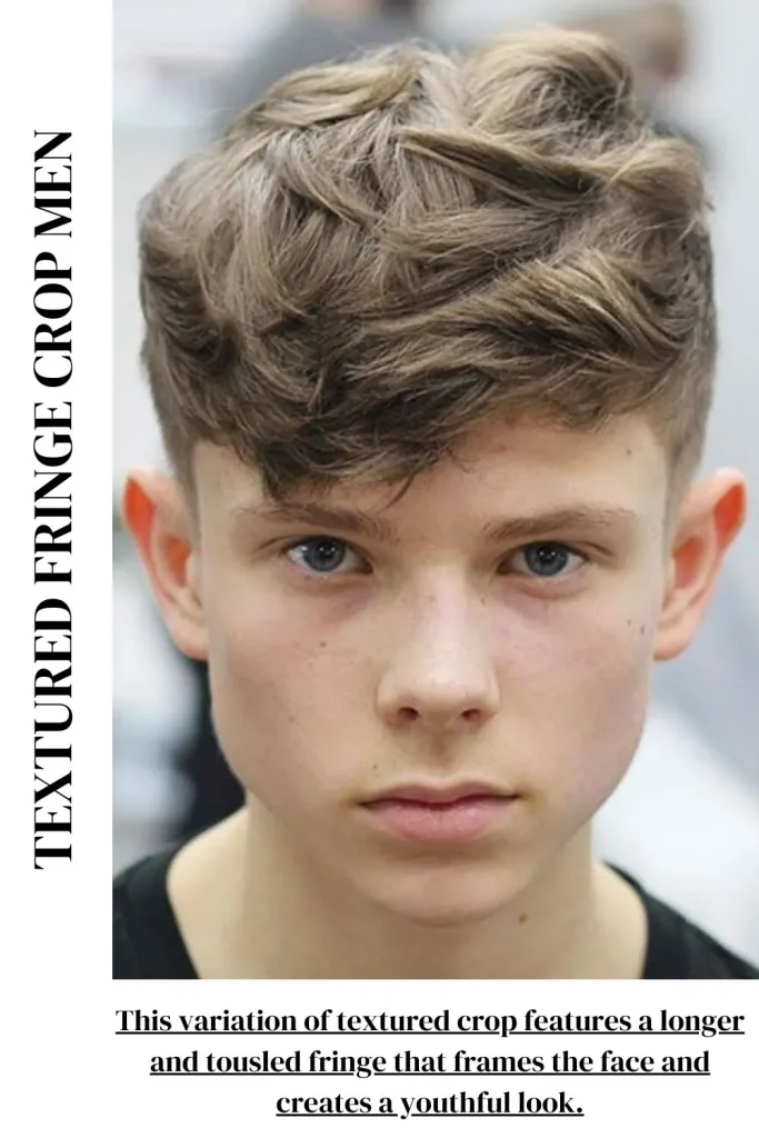 Textured Fringe Crop Men